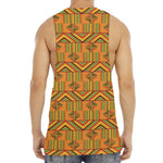 Bonwire Kente Pattern Print Men's Muscle Tank Top