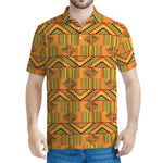 Bonwire Kente Pattern Print Men's Polo Shirt
