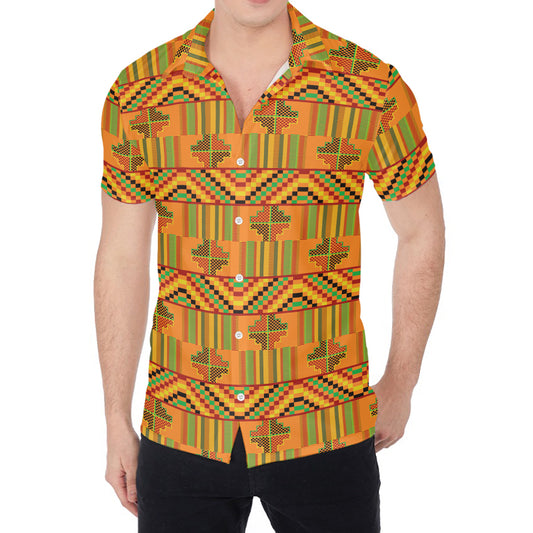 Bonwire Kente Pattern Print Men's Shirt