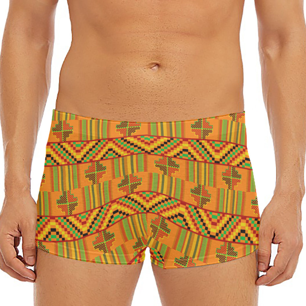 Bonwire Kente Pattern Print Men's Short Boxer Briefs