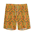 Bonwire Kente Pattern Print Men's Athletic Shorts