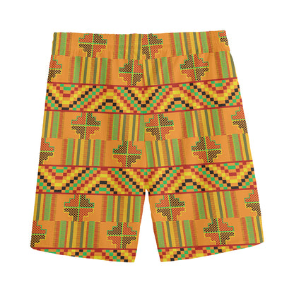 Bonwire Kente Pattern Print Men's Sports Shorts