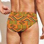Bonwire Kente Pattern Print Men's Swim Briefs