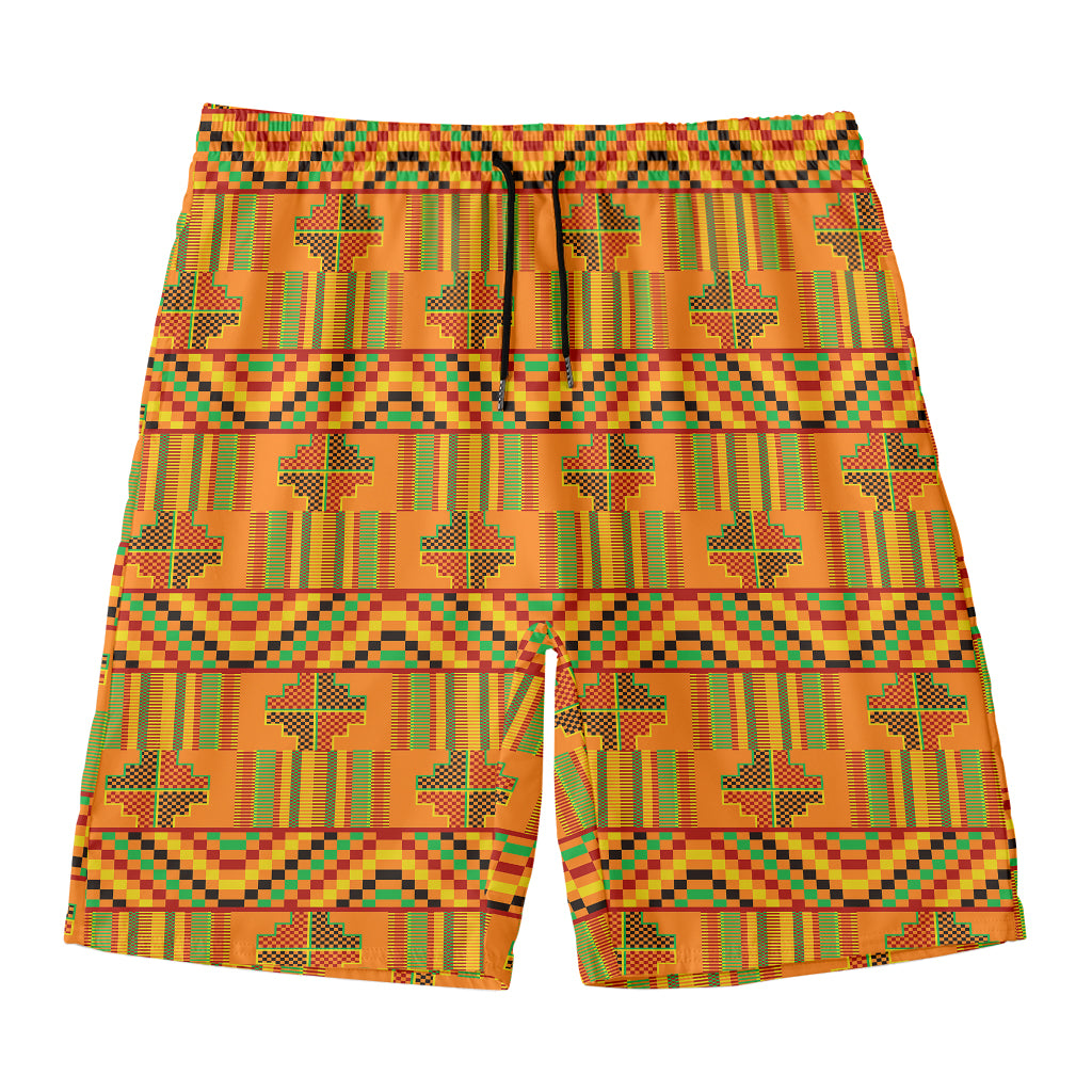Bonwire Kente Pattern Print Men's Swim Trunks