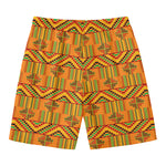 Bonwire Kente Pattern Print Men's Swim Trunks