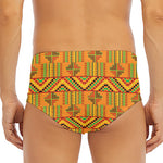Bonwire Kente Pattern Print Men's Triangle Swim Briefs