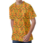 Bonwire Kente Pattern Print Men's Velvet T-Shirt