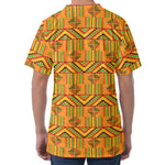 Bonwire Kente Pattern Print Men's Velvet T-Shirt