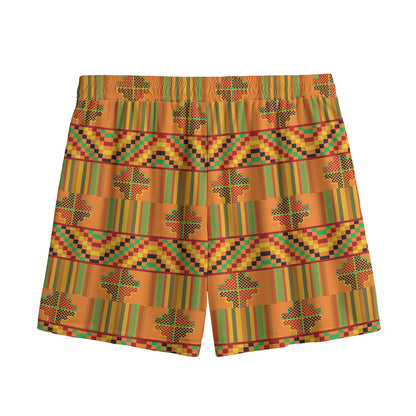 Bonwire Kente Pattern Print Mesh Shorts
