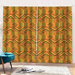 Bonwire Kente Pattern Print Pencil Pleat Curtains