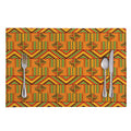 Bonwire Kente Pattern Print Placemat