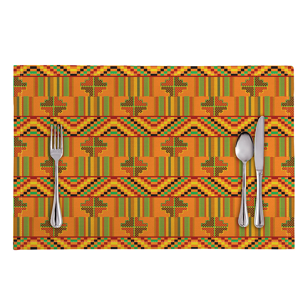 Bonwire Kente Pattern Print Placemat