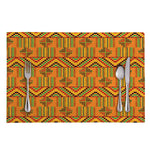 Bonwire Kente Pattern Print Placemat