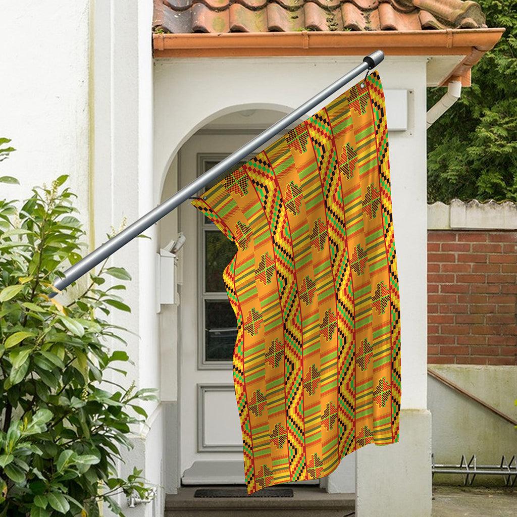 Bonwire Kente Pattern Print Polyester Flag