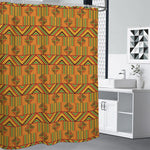 Bonwire Kente Pattern Print Premium Shower Curtain