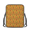 Bonwire Kente Pattern Print Rectangular Crossbody Bag