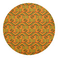 Bonwire Kente Pattern Print Round Blanket