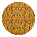 Bonwire Kente Pattern Print Round Blanket