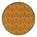 Bonwire Kente Pattern Print Round Floor Mat