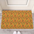 Bonwire Kente Pattern Print Rubber Doormat