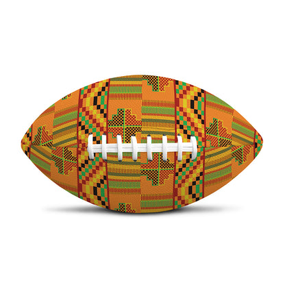 Bonwire Kente Pattern Print Rugby Ball