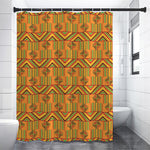 Bonwire Kente Pattern Print Shower Curtain