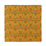 Bonwire Kente Pattern Print Silk Bandana