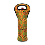 Bonwire Kente Pattern Print Single Neoprene Wine Tote
