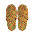 Bonwire Kente Pattern Print Slippers
