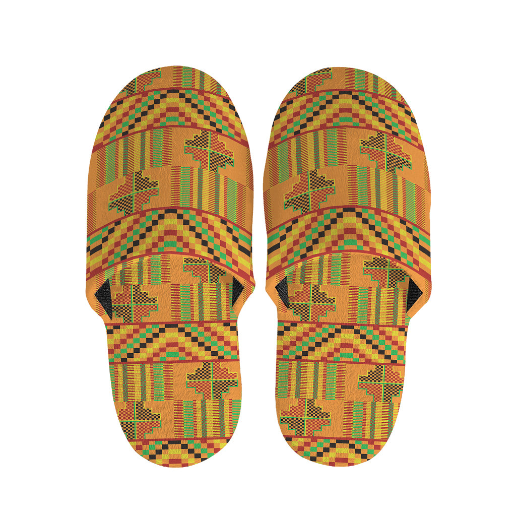 Bonwire Kente Pattern Print Slippers