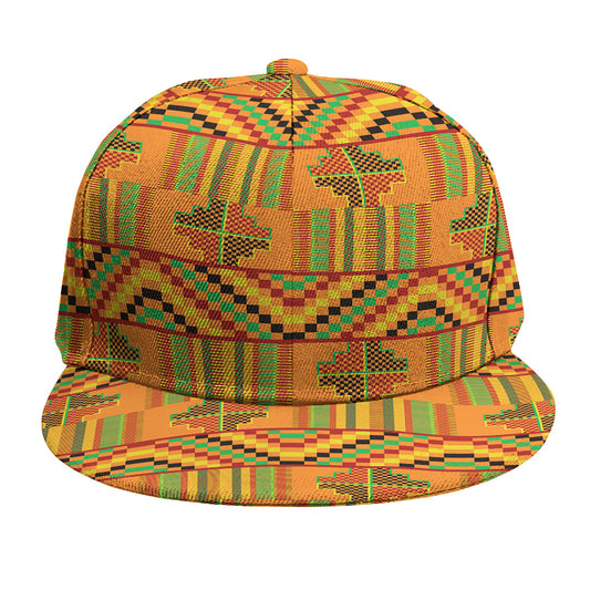 Bonwire Kente Pattern Print Snapback Cap