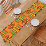 Bonwire Kente Pattern Print Table Runner
