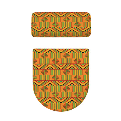 Bonwire Kente Pattern Print Toilet Lid And Tank Cover Set