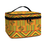 Bonwire Kente Pattern Print Travel Makeup Bag