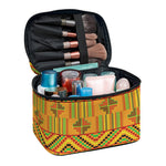 Bonwire Kente Pattern Print Travel Makeup Bag