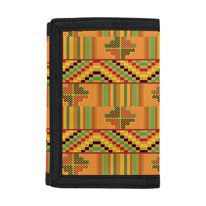 Bonwire Kente Pattern Print Trifold Wallet