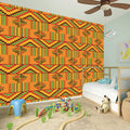 Bonwire Kente Pattern Print Wall Sticker