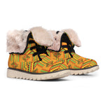 Bonwire Kente Pattern Print Winter Boots