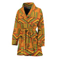 Bonwire Kente Pattern Print Women's Bathrobe