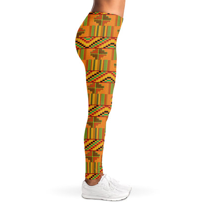 Bonwire Kente Pattern Print Women's Leggings