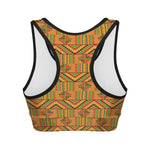 Bonwire Kente Pattern Print Women's Sports Bra