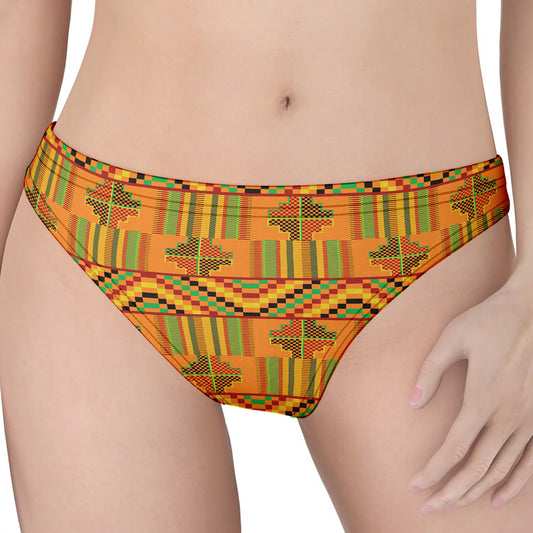Bonwire Kente Pattern Print Women's Thong