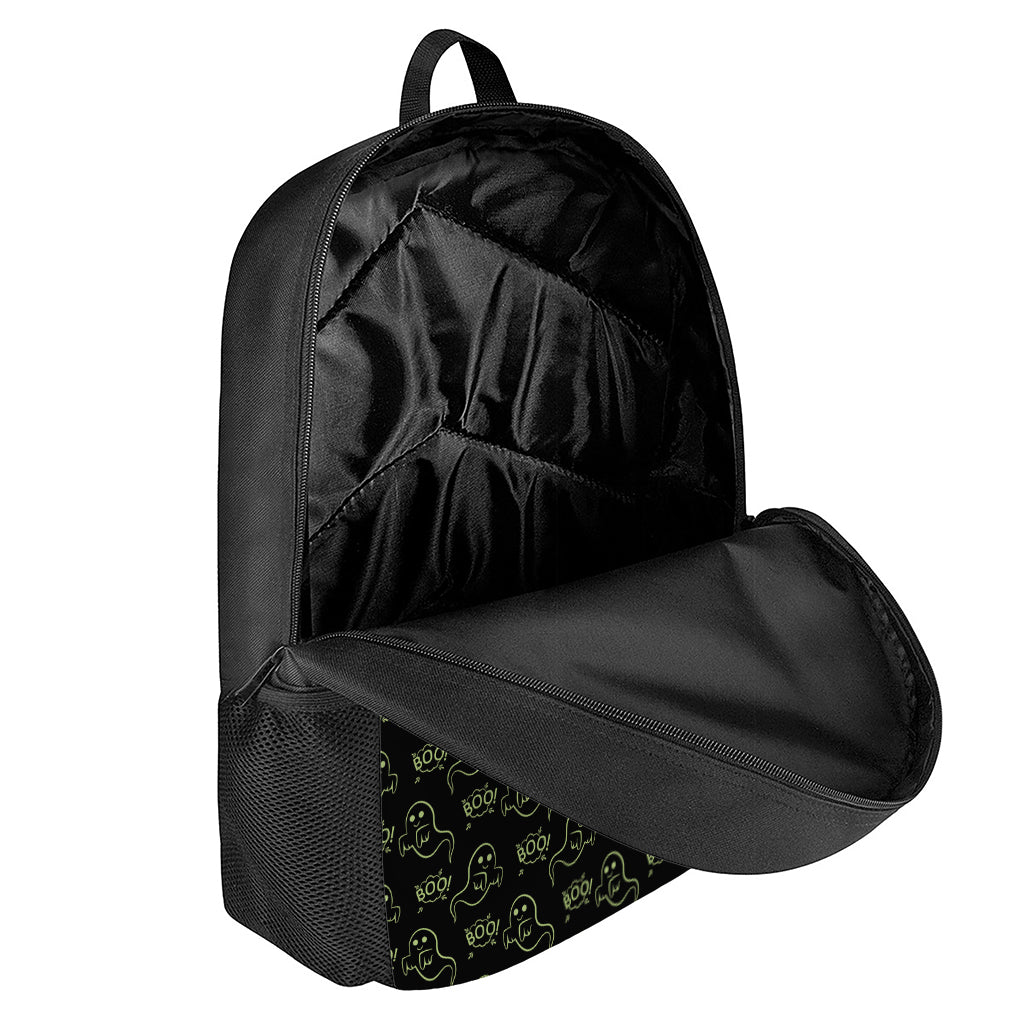Boo Ghost Pattern Print 17 Inch Backpack