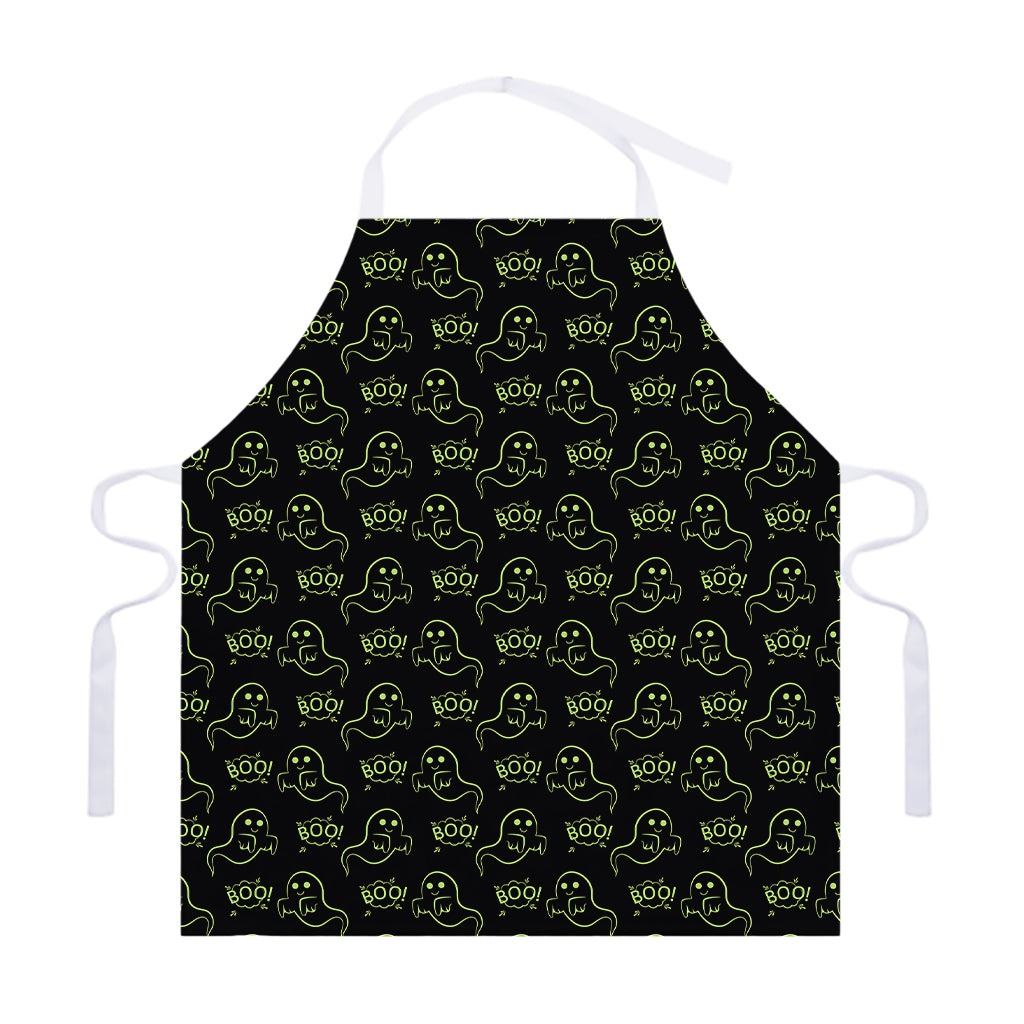 Boo Ghost Pattern Print Adjustable Apron