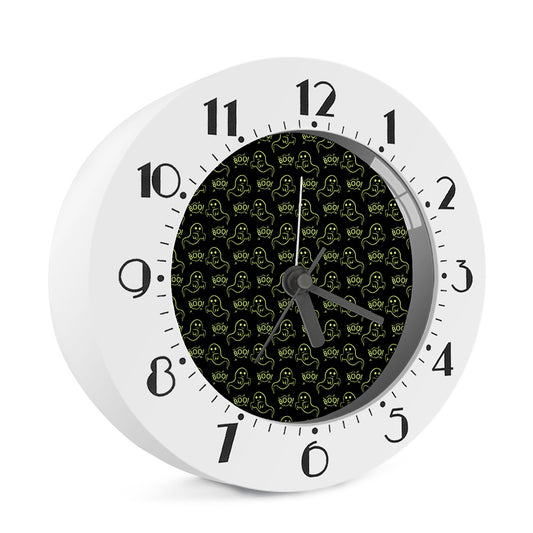 Boo Ghost Pattern Print Alarm Clock
