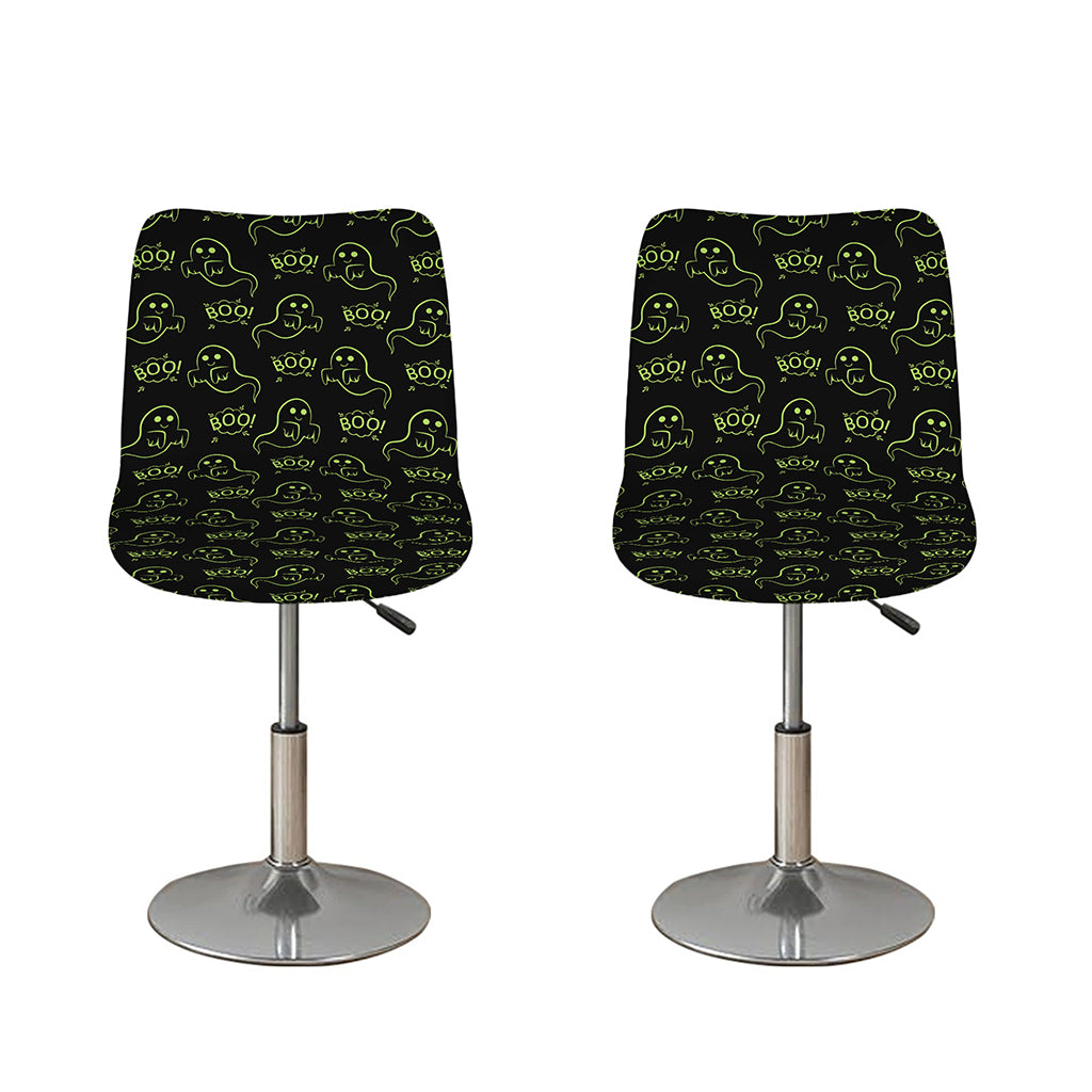 Boo Ghost Pattern Print Bar Stool Covers