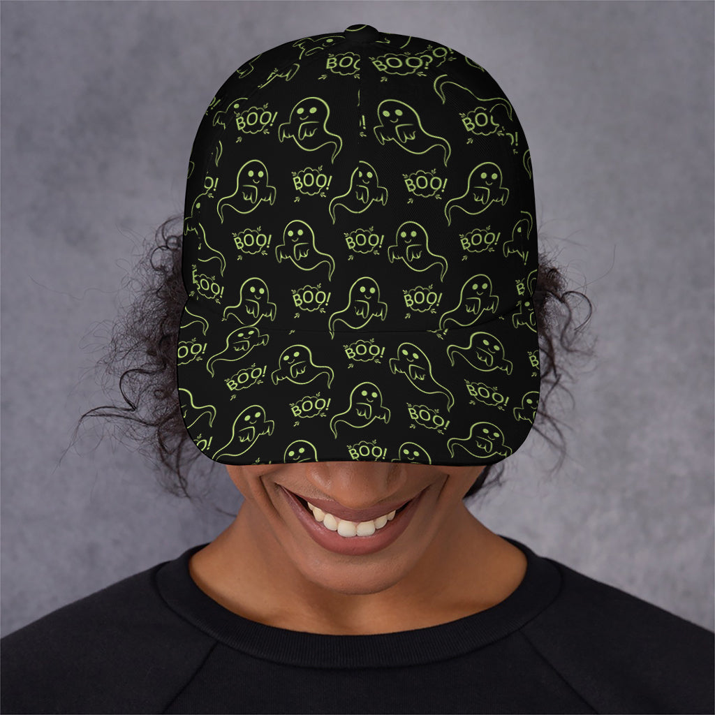 Boo Ghost Pattern Print Baseball Cap