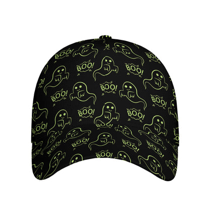 Boo Ghost Pattern Print Baseball Cap