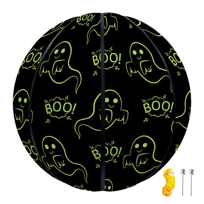 Boo Ghost Pattern Print Basketball
