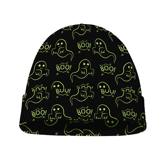 Boo Ghost Pattern Print Beanie